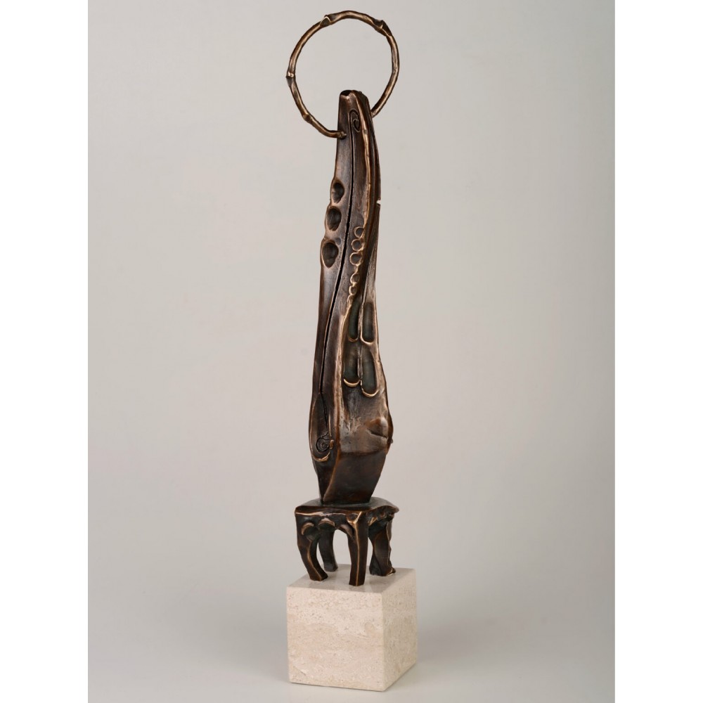 Evanghelist I - sculptură în bronz, artist Liviu Bumbu